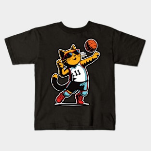 Volleyball Cat - Cat Sport Design Kids T-Shirt